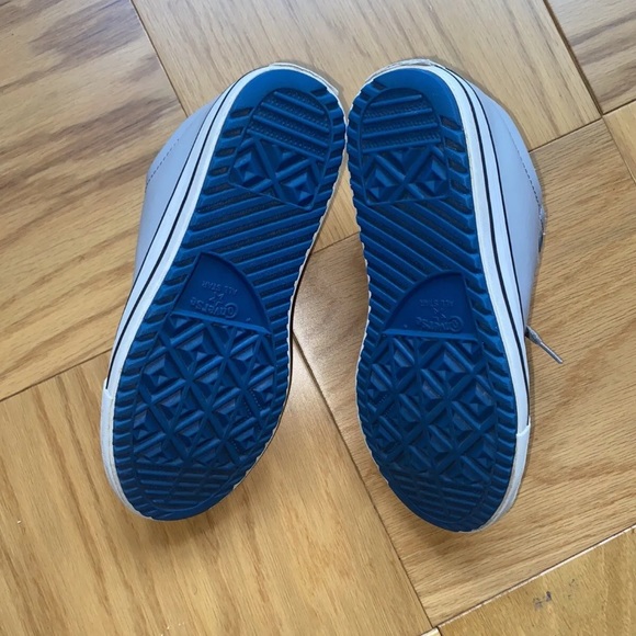 Converse All Star Chuck Taylor Kid Junior Gray Leather Sneakers Size 3 666021C - Picture 7 of 10